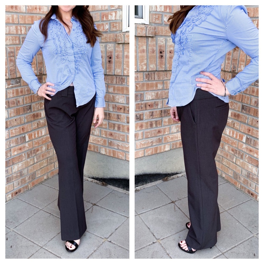New York and Co stretch wide leg dress trousers